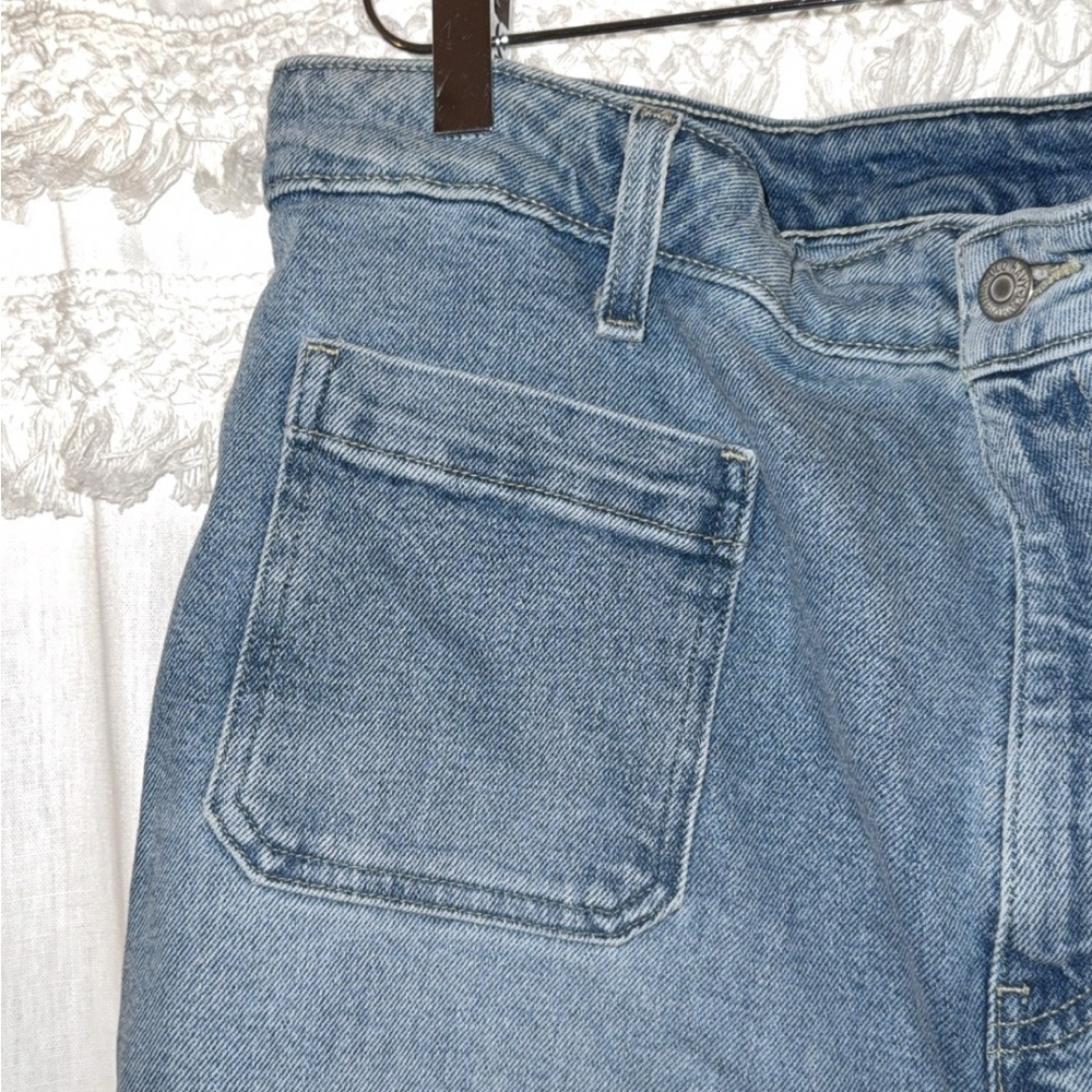 Wide Leg Blue Denim Jeans - Picture 3 of 3